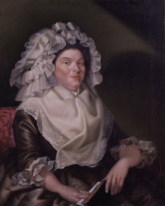 1789, Mrs. Elizabeth Sewall Salisbury, in her massive pile of linen. 